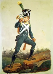 Abanderado de infantería ligera, 1811